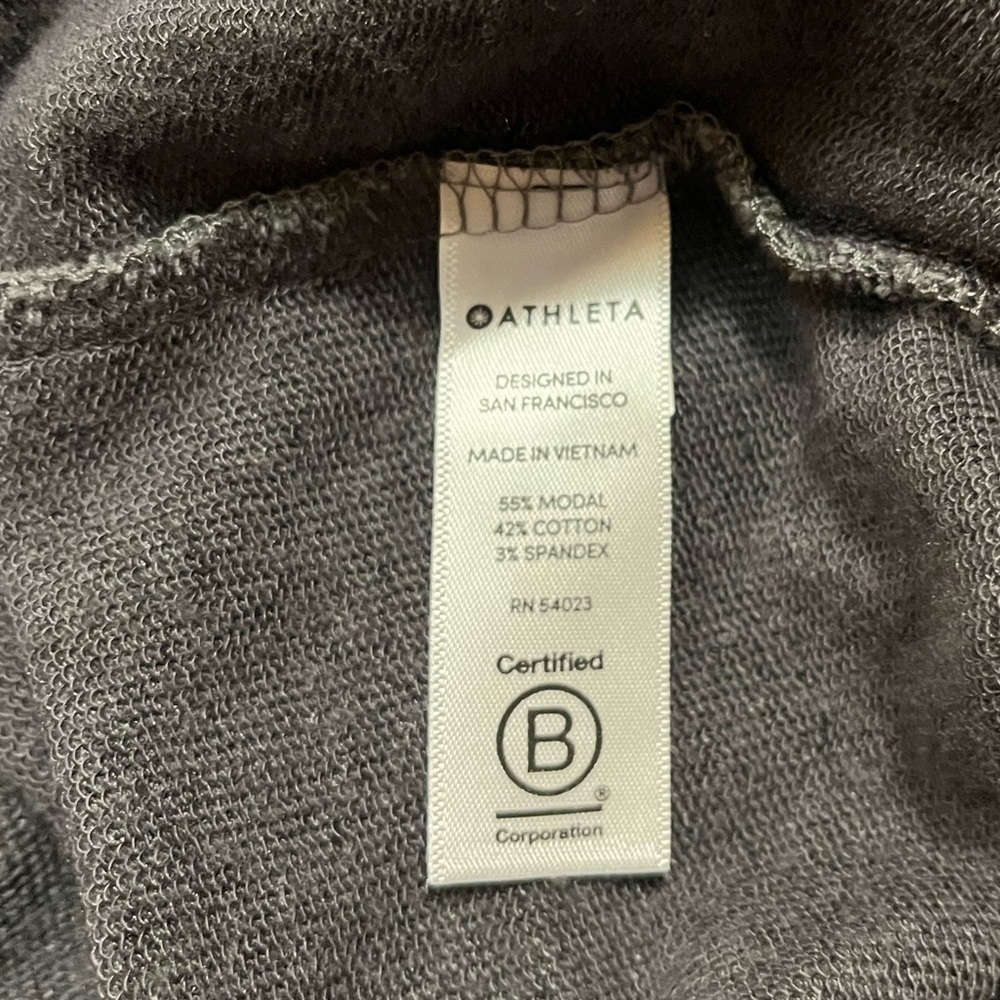 Athleta gray open front long sleeve cardigan with pockets. Size Women's Large - Picture 7 of 15
